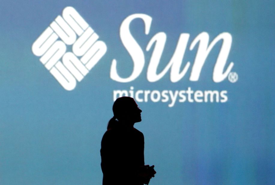 Hardware computer company Sun Microsystems was founded in 1982 by Stanford graduate students. ("Sun" was an acronym for Stanford University Network.) The logo, which is technically a rotationally symmetric <a href="https://en.wikipedia.org/wiki/Ambigram" target="_blank" target="_blank">ambigram</a>, was designed by Stanford professor emeritus Vaughan Pratt, and features four interleaved copies of the word "Sun," with the two coupled symbols readable as both the letter "S" and the letters "UN." Sun Microsystems no longer exists as a standalone company, as it was acquired by Oracle in 2010.