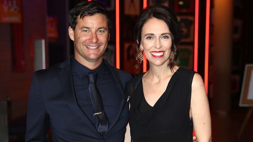 AUCKLAND, NEW ZEALAND - FEBRUARY 08:  Prime Minister Jacinda Ardern and partner Clarke Gayford arrive ahead of the 55th Halberg Awards at Spark Arena on February 8, 2018 in Auckland, New Zealand.  (Photo by Phil Walter/Getty Images)
