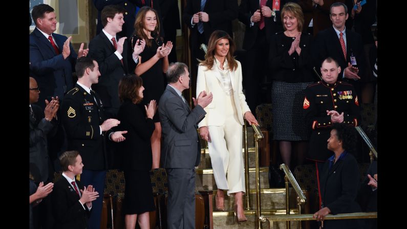 <a href="index.php?page=&url=https%3A%2F%2Fwww.cnn.com%2F2018%2F01%2F30%2Fpolitics%2Fmelania-trump-state-of-the-union-2018%2Findex.html" target="_blank">Trump arrives</a> for her husband's State of the Union address in January.