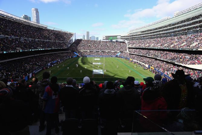 Soldier Field was also packed out when New Zealand took on USA in November 2014. The All Blacks eased to a 6-74 victory.