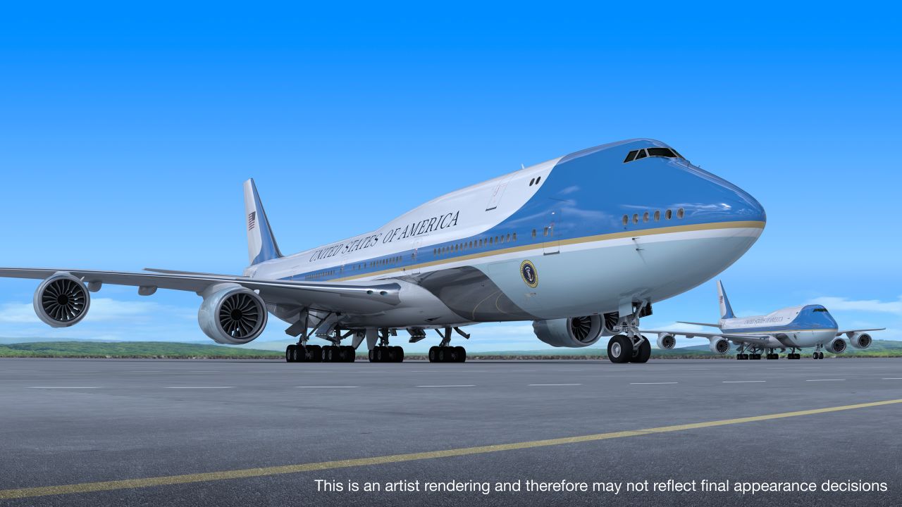 A rendering of the proposed Air Force One, provided by Boeing.