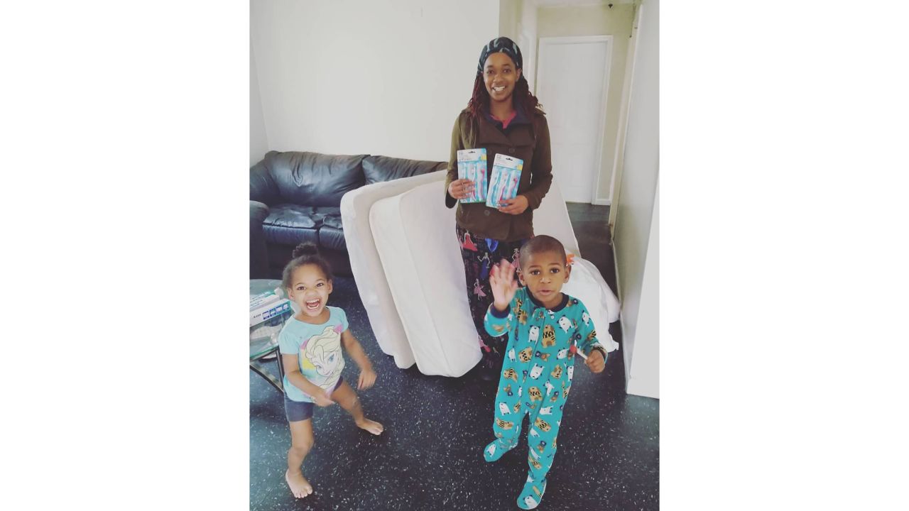 A family on the east side of Detroit received beds and a couch from To Detroit, With Love.