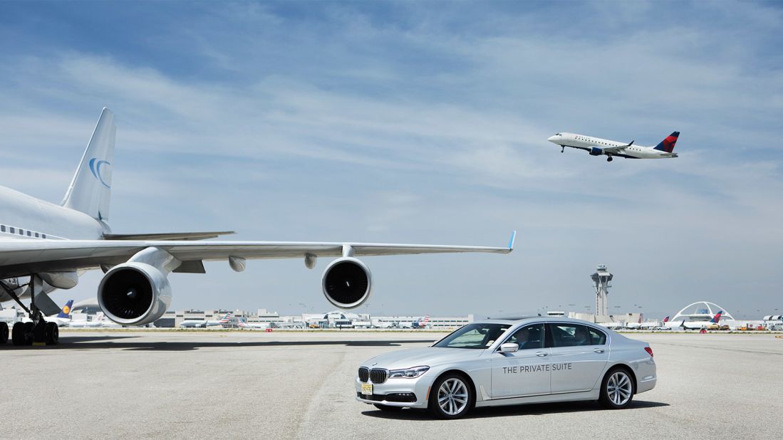 <strong>Off we go:</strong> Finally, a BMW picks you up at the suite and takes you straight to your plane. 