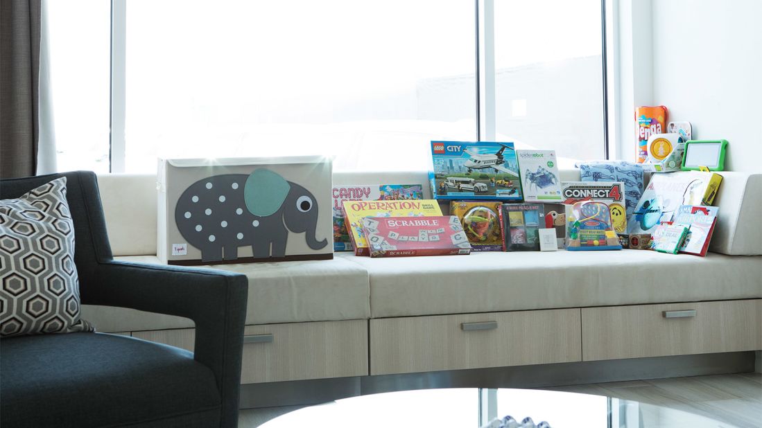 <strong>Kiddie Corner:</strong> The kids can burn off some excess energy pre-flight by playing board games.