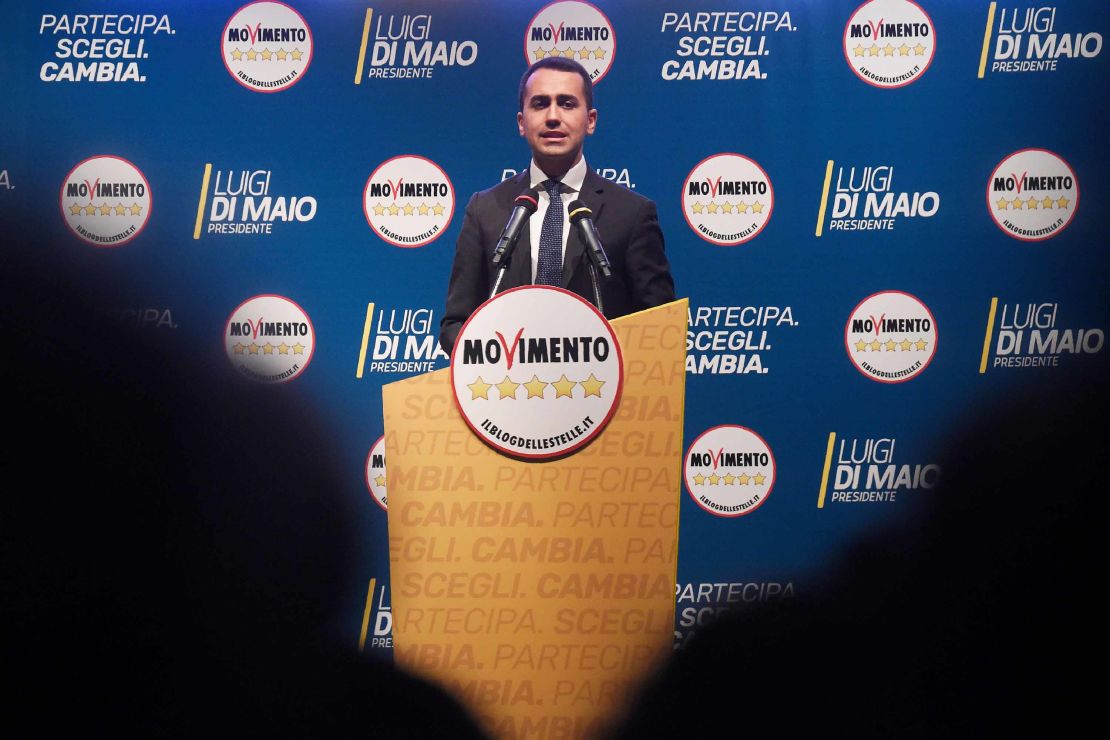 Luigi Di Maio, leader of the Five Star Movement, hopes to become the next prime minister.