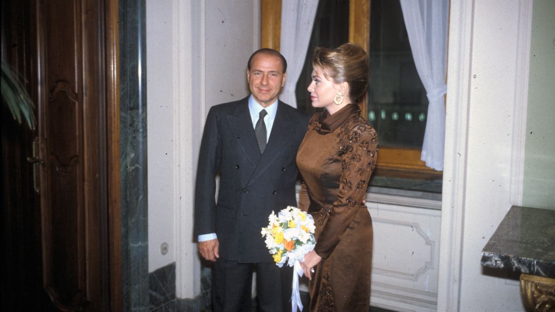 Berlusconi married his second wife, Veronica Lario, in 1990.