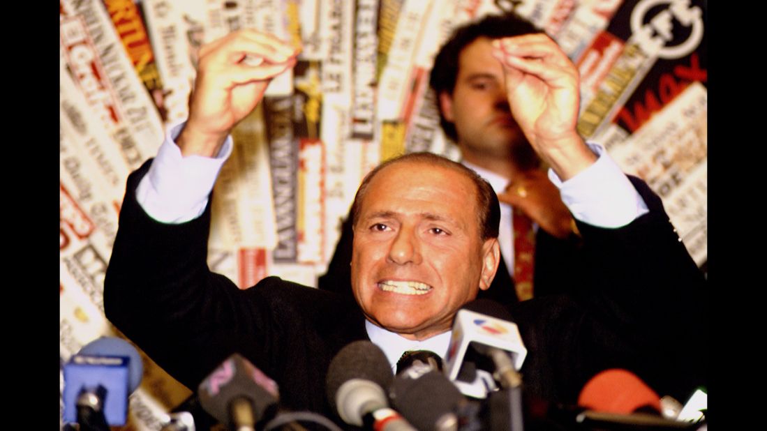 Berlusconi announced in November 1993 that he would be entering the world of politics. He started the Forza Italia party in 1994.