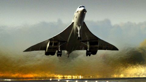 Concorde takes off from Heathrow