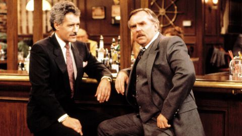 Trebek guest stars as himself in the "Cheers" episode "What is... Cliff Clavin?" The episode, which aired on January 18, 1990, featured Cliff Clavin (John Ratzenberger) appearing on the game show "Jeopardy!"