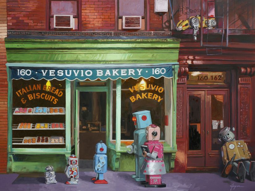 "Lost and Found" (2012). Joyner said that some of his favorite artists, like Wayne Thiebaud, painted pastries.