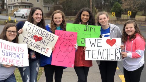 Some West Virginia students joined their teachers during the multi-day strike.