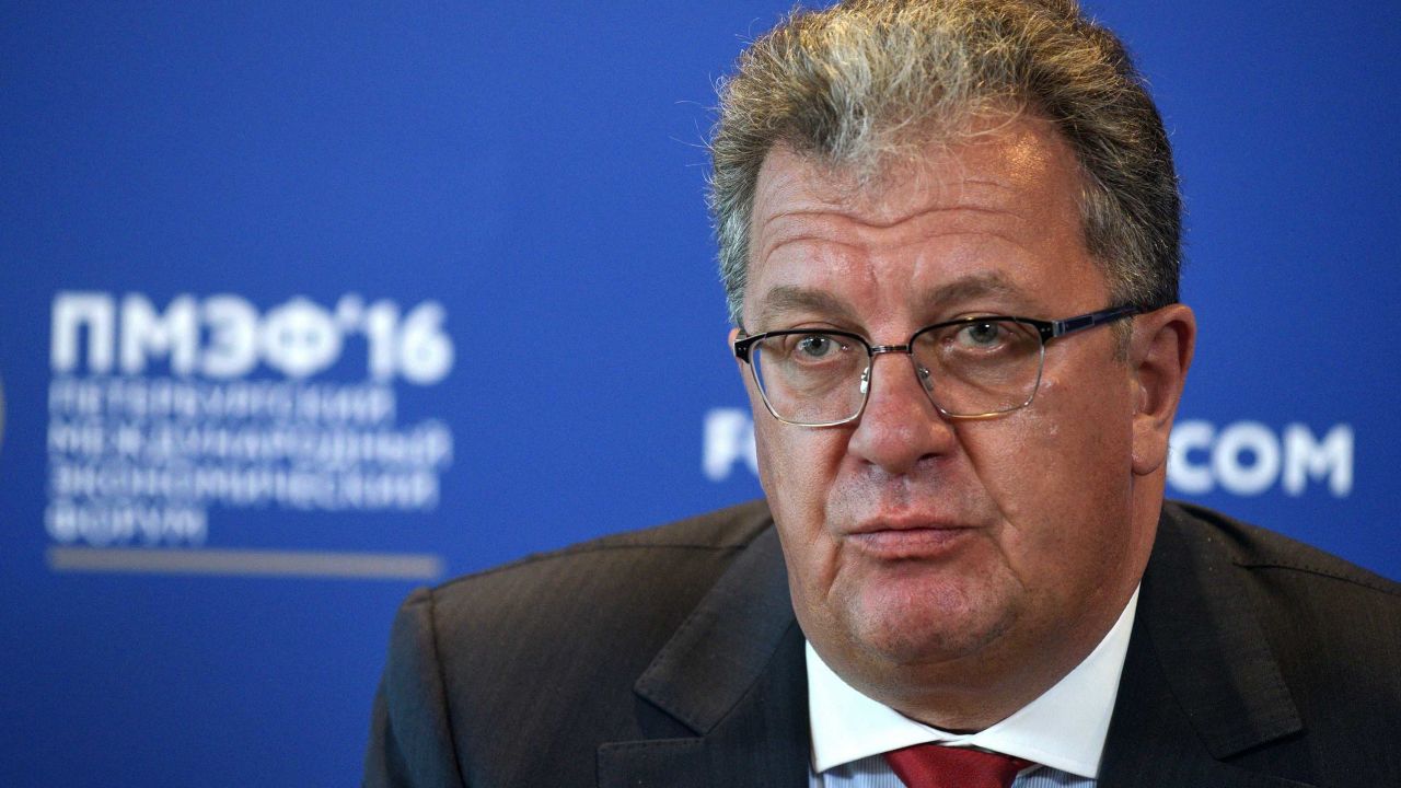 Russian Deputy Prime Minister Sergey Prikhodko is seen at a June 2016 news conference.