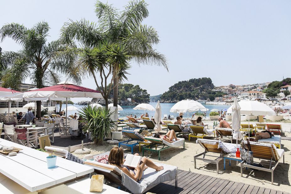<strong>Beachside luxury:</strong> The elegant old mansion of Villa Rossa sits at one end of Kryoneri beach in Parga.