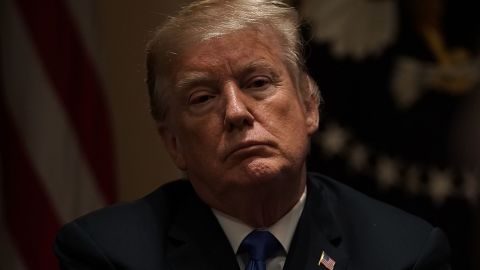 U.S. President Donald Trump listens to Vice President Mike Pence during a meeting with bipartisan members of the Congress at the Cabinet Room of the White House February 28, 2018 in Washington, DC. President Trump held a meeting with lawmakers to discuss school and community safety. (Alex Wong/Getty Images)