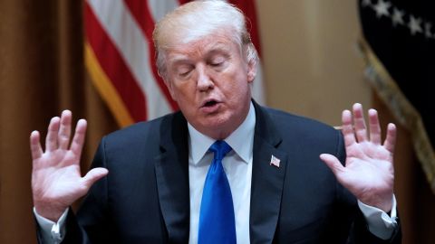 US President Donald Trump speaks during a meeting with bipartisan members of Congress on school and community safety in the Cabinet Room of the White House on February 28, 2018 in Washington, DC. (MANDEL NGAN/AFP/Getty Images)