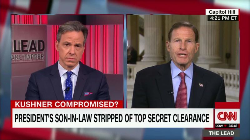 Blumenthal: Kushner Must Resign Or Be Fired From Wh 