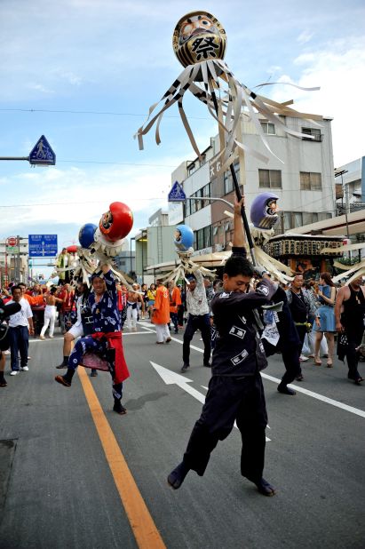 Daruma dolls play an important role in an annual summer festival held in Takasaki. The city is responsible for more than 80% of Japan's Daruma dolls, according to Japan's National Tourism Organization.