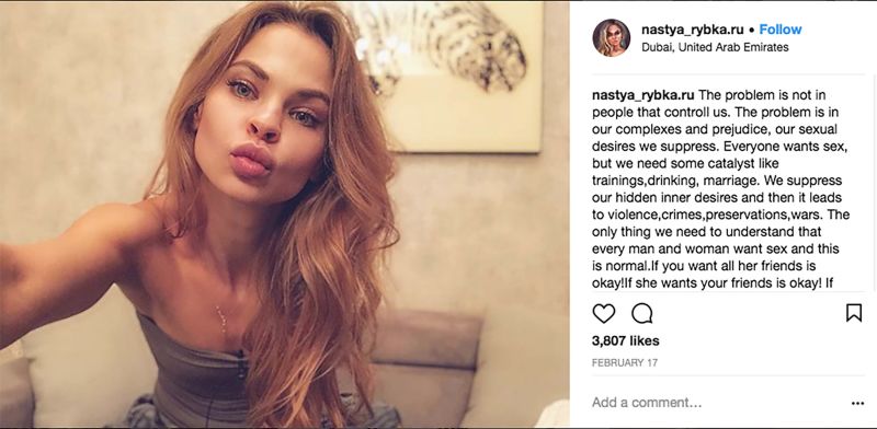 Nastya Rybka Sex coach charged with prostitution in Thailand picture