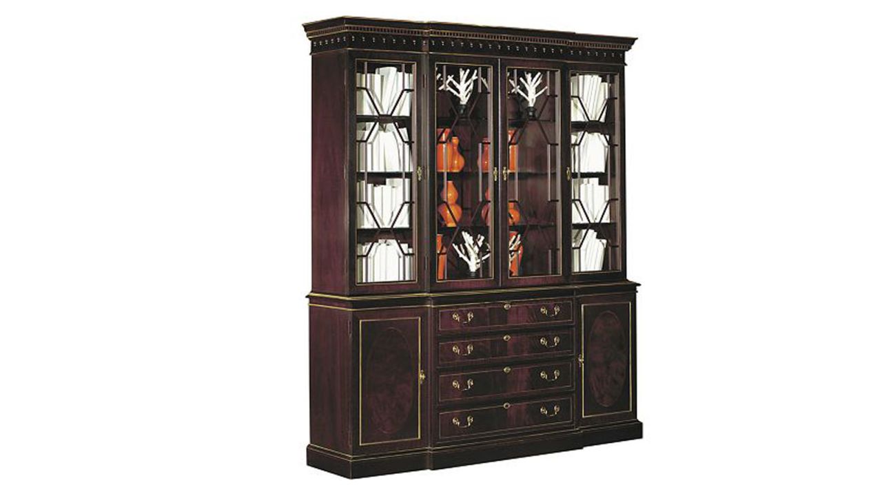 One breakfront from the James River Collection in Medium Mahogany finish. The cost of this item is $7,091.