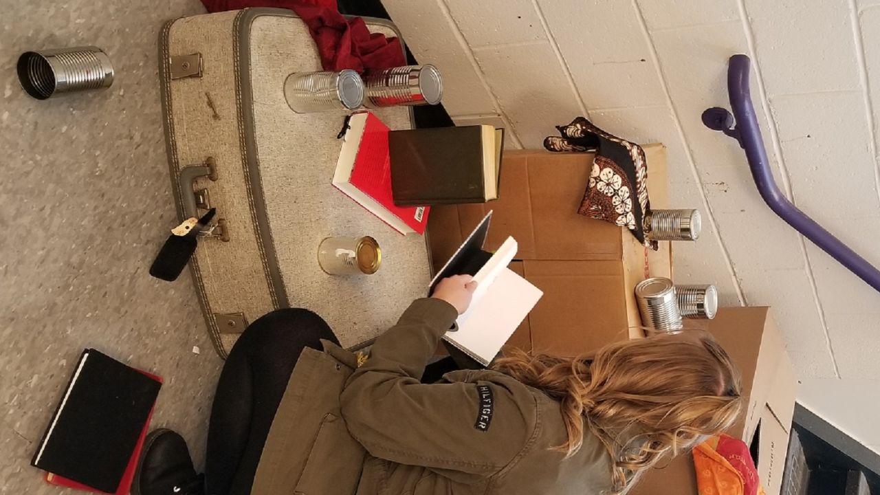 Marsch set up the project inside of what students call "the cage."