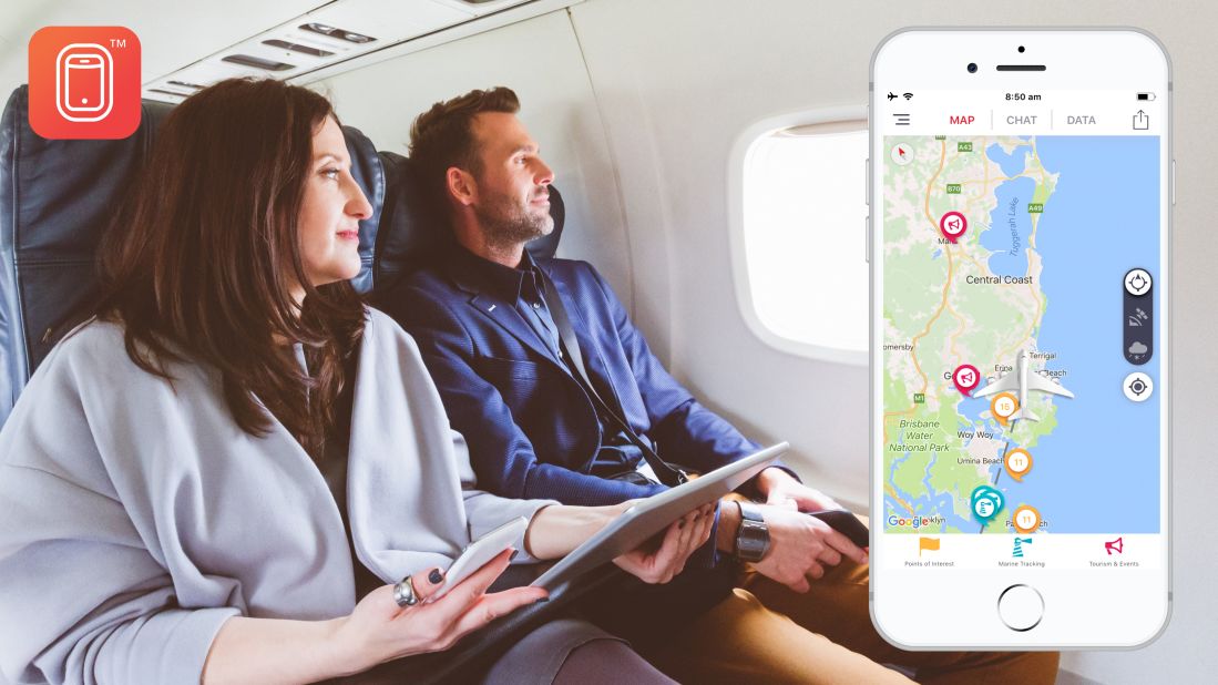 <strong>Sky's the limit:</strong> Smyth and Hopkins hope the app will continue to grow and develop. "What we think is a really exciting opportunity to reinvigorate in-flight entertainment," says Smyth. "I guess we think we are reinvigorating it, reimagining it, disrupting the existing paradigm there of being beholden to what's in the seat pack in front of you."