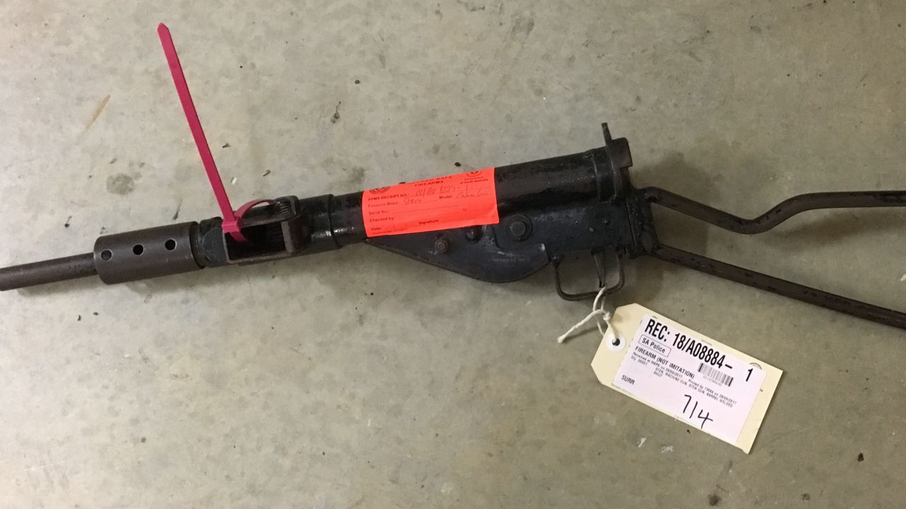 This Sten machine gun had been partially deactivited but could have been modified to work once again, the report said.