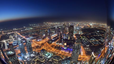 The At The Top observatory showcases Dubai's skyline.