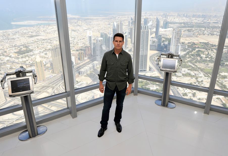 <strong>Hollywood calls:</strong> Actor Tom Cruise filmed scenes for the film "Mission Impossible: Ghost Protocol" at the Burj in late 2010.
