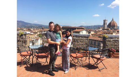 Josh Rossi with wife Roxana and their two children Nellee and Josh.