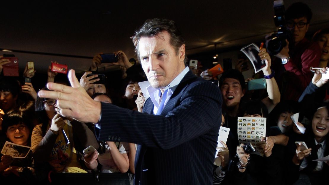 Liam Neeson attends the 'Taken 2' Seoul premiere on September 17, 2012.