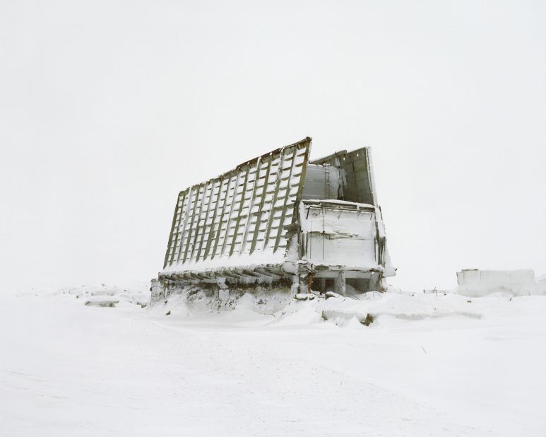 Part of an unfinished structure -- which bears some resemblance to a Star Wars <a href="http://www.starwars.com/databank/sandcrawler" target="_blank" target="_blank">Sandcrawler</a> -- in the vicinity of the Baikonur Cosmodrome, Kazakhstan.