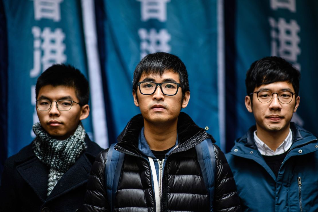 Prominent Hong Kong activists Joshua Wong, Alex Chow and Nathan Law avoided jail in February but warned a court decision risked greater prison terms for future protests. 