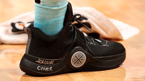 Dwyane Wade wrote the slain student's name on his game shoes Saturday.