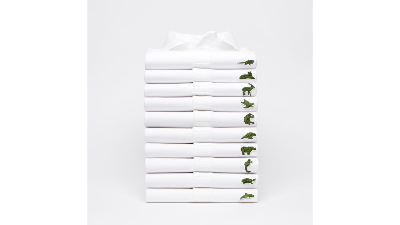 Lacoste's limited-edition endangered species polo shirts.