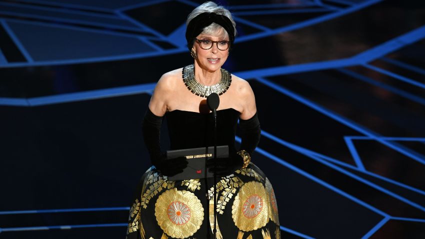 HOLLYWOOD, CA - MARCH 04:  Actor Rita Moreno speaks onstage during the 90th Annual Academy Awards at the Dolby Theatre at Hollywood & Highland Center on March 4, 2018 in Hollywood, California.  (Photo by Kevin Winter/Getty Images)