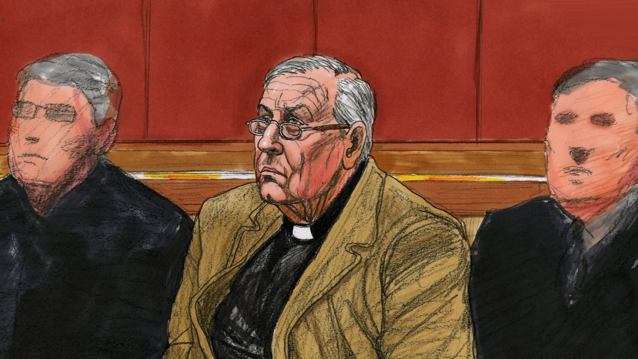 Cardinal George Pell in a Melboune court Monday, March 5.