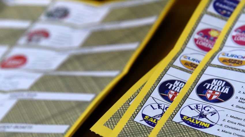 MILAN, ITALY - MARCH 04:  A ballot paper with the symbol of the Lega Nord Party is displayed during the counting of ballot papers during the 2018 general election on March 4, 2018 in Milan, Italy. The economy and immigration are key factors in the 2018 Italian General Election after parliament was dissolved in December 2017.  Campaigning on the right are Silvio Berlusconi of Forza Italia teaming up with Matteo Salvini of the Eurosceptic Lega. While on the centre-left is Mario Renzi, leader of the Democratic Party.  Challenging both camps is the leader of the Five Star Movement, Luigi Di Maio.  (Photo by Pier Marco Tacca/Getty Images)