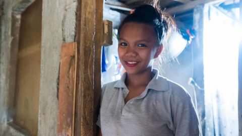 "I want to be able to take good care of my children," Hazel Encarnacion, 16, says.