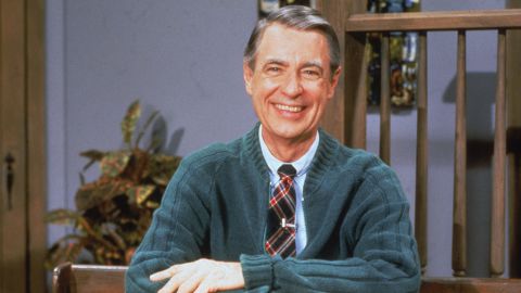 Fred Rogers (1928 - 2003) of the television series 'Mister Rogers' Neighborhood,' circa 1980s. 