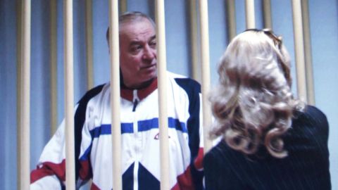 Sergei Skripal speaks to his lawyer from behind bars in 2006.