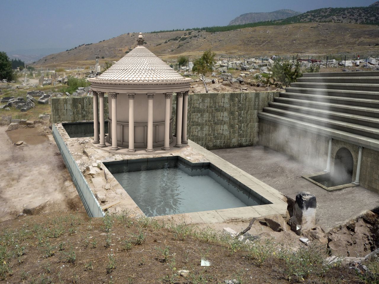 Scientists believe they have figured out the mystery behind a Greco-Roman temple where animals were reported to drop dead as part of a ritual sacrifice. Known as the "Plutonium," the temple consisted of a stone doorway that led to a cave-like grotto, established around 190 BC. A team of Italian archaeologists rediscovered the cave in 2013 -- this is their 3D virtual reconstruction of the site.