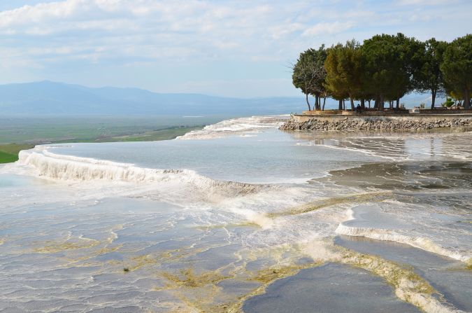 Hierapolis is also famous for its hot springs and <a  target="_blank" target="_blank">travertine terraces</a>, formed by deposits of calcium carbonate. At the end of the 2nd century BC, the dynasty of the Attalids, the kings of Pergamon, established the city as a thermal spa.