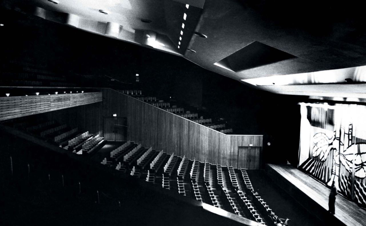 Premabhai Hall, an auditorium built in Doshi's home city of Ahmedabad.