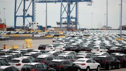 Bayerische Motoren Werke AG (BMW) vehicles, assembled in the U.S., sit parked before being driven onto vehicle carrier ships at the Port of Charleston in Charleston, South Carolina, U.S., on Tuesday, Oct. 4, 2016. The U.S. Census Bureau is scheduled to release wholesale trade figures on October 7. Photographer: Luke Sharrett/Bloomberg via Getty Images