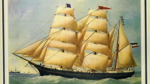 The German bark Paula sailed from Cardiff to Makassar in 1886. 