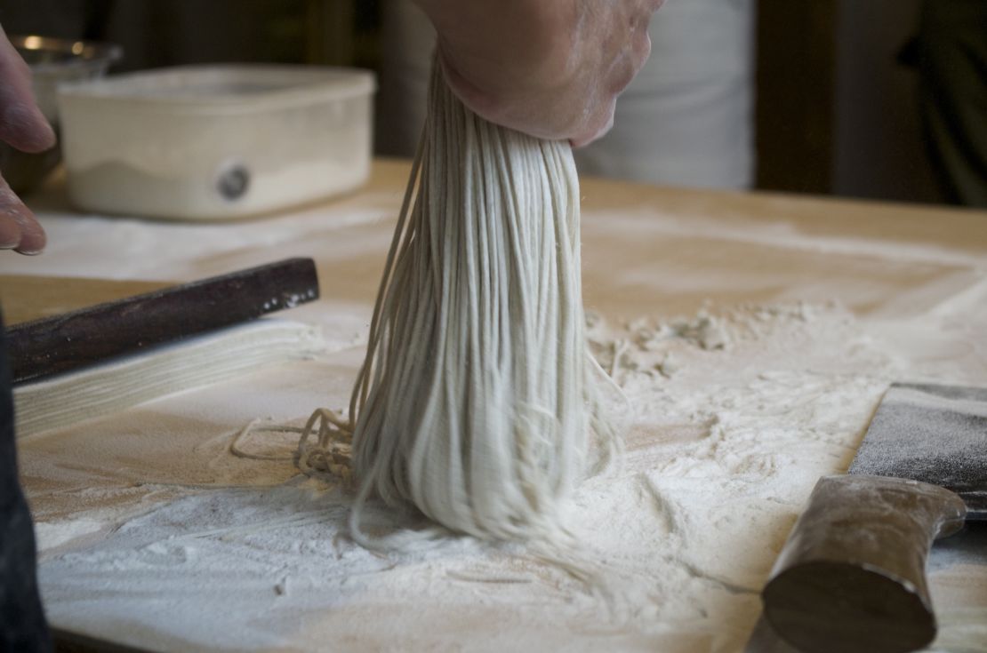 Making noodles in Kunisaki.