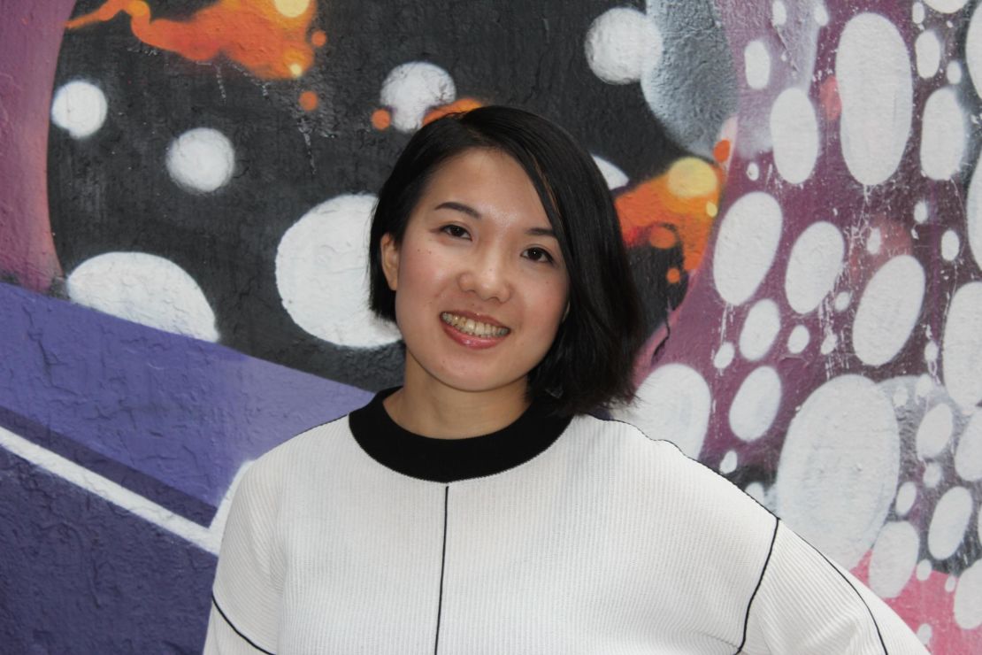 Chinese feminist Wei Tingting in Hong Kong on Wednesday March 7.