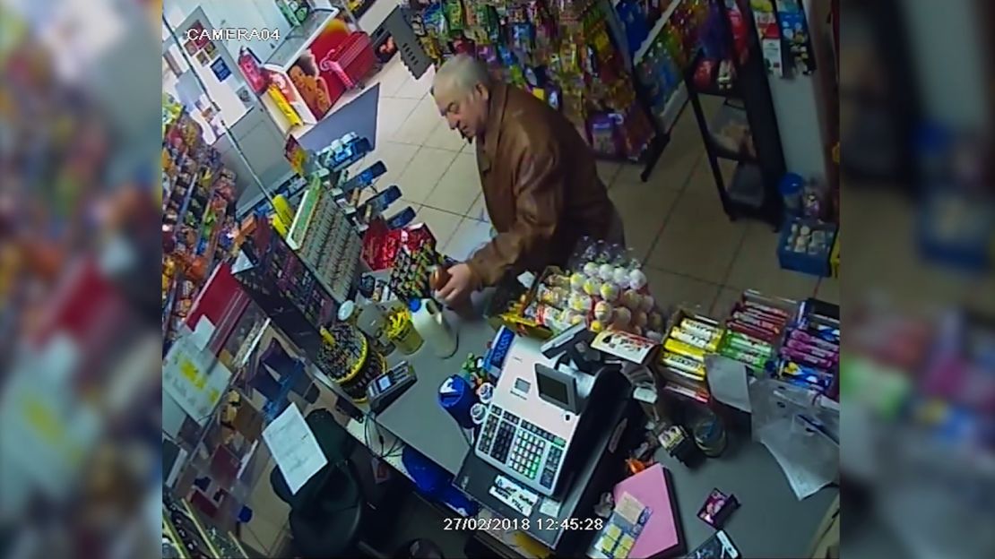 A CCTV image of Sergei Skripal from a local shop, where he was seen just days before his poisoning.