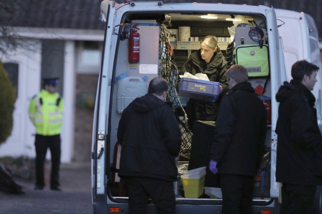 Police activity in Salisbury, England Wednesday March 7, 2018, around the home of former Russian double agent Sergei Skripal.