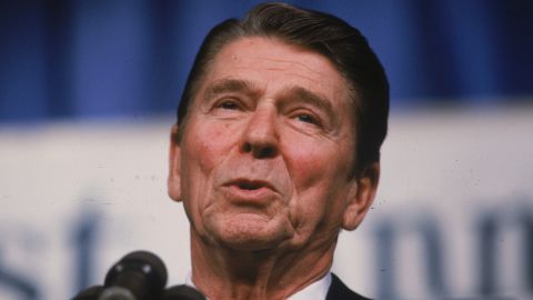 President Ronald Reagan addresses the National Association of Evangelicals in a speech calling the Soviet Union an evil empire on March 8, 1983. 